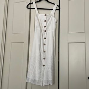 NWT Gap Sleeveless white button down dress size 00
